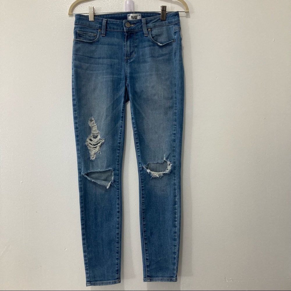 Paige Verdugo Distressed Ankle Jeans Size 29